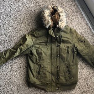 Old Navy faux fur-lined coat, size XL